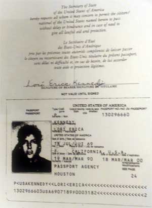 Lori Kennedy's passport