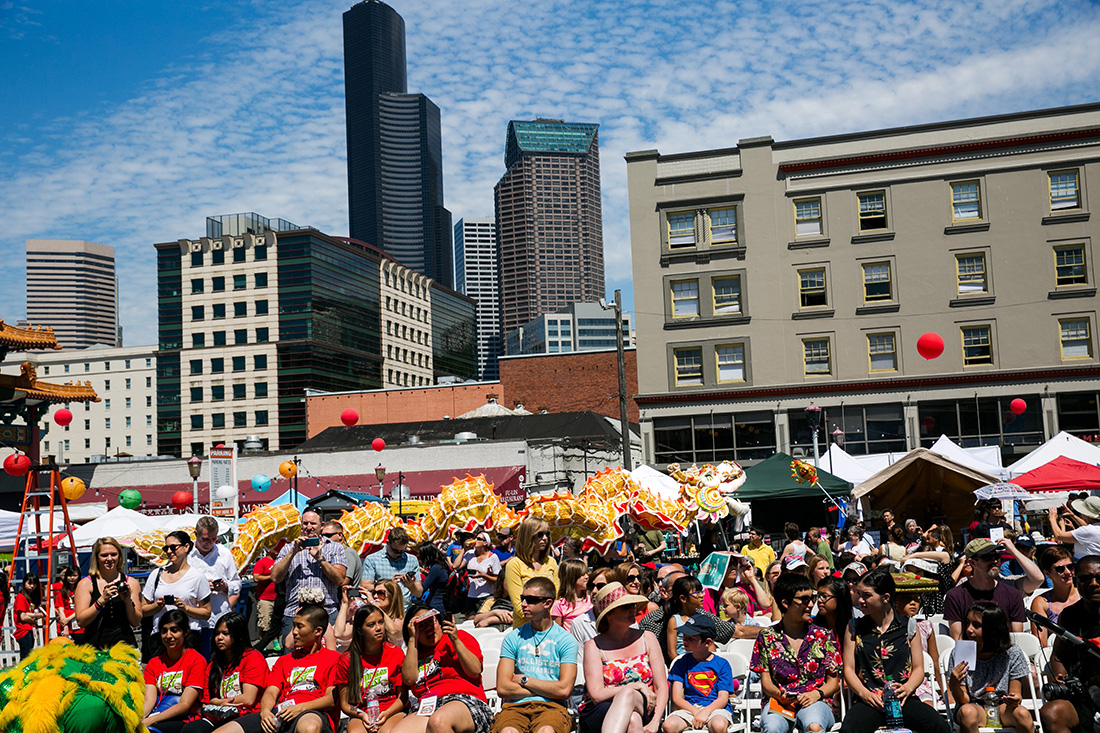 Home to Chinatown, Japantown, and Little Saigon, the Chinatown International District is the center of Seattle's Asian-American community. Throughout the year, visitors can enjoy dozens of cultural festivals and events, including the Chinatown International District Dragon Fest, seen here. (Marcus Yam/The Seattle Times)