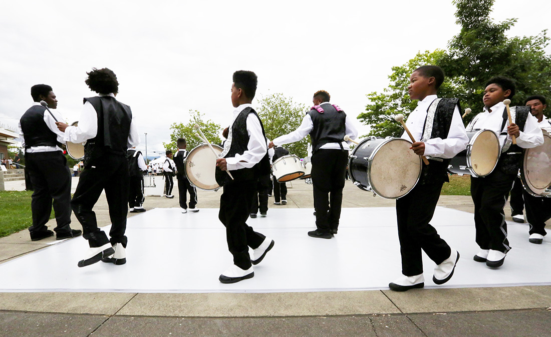 The Rainier Beach Community Center plays a large part in hosting various events for the neighborhood, including the high-energy BAAMFest performances seen here. (Alan Berner / The Seattle Times)