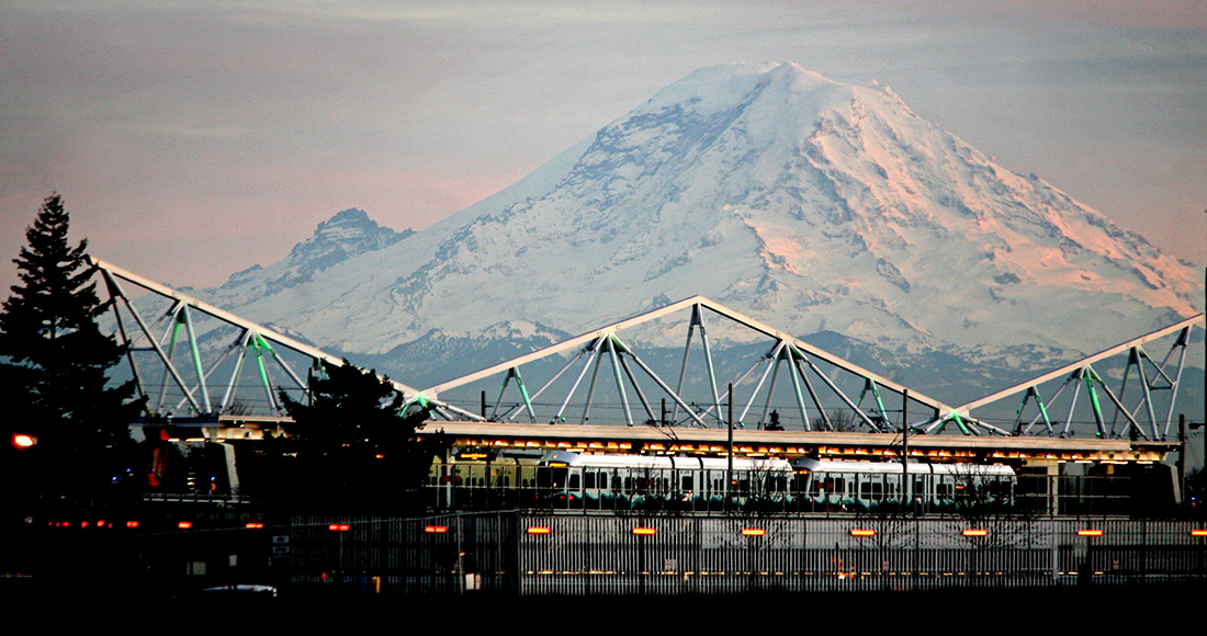 The SeaTac/Airport Station serves Seattle-Tacoma International Airport and the diverse suburb of SeaTac. (Ellen M. Banner / The Seattle Times)