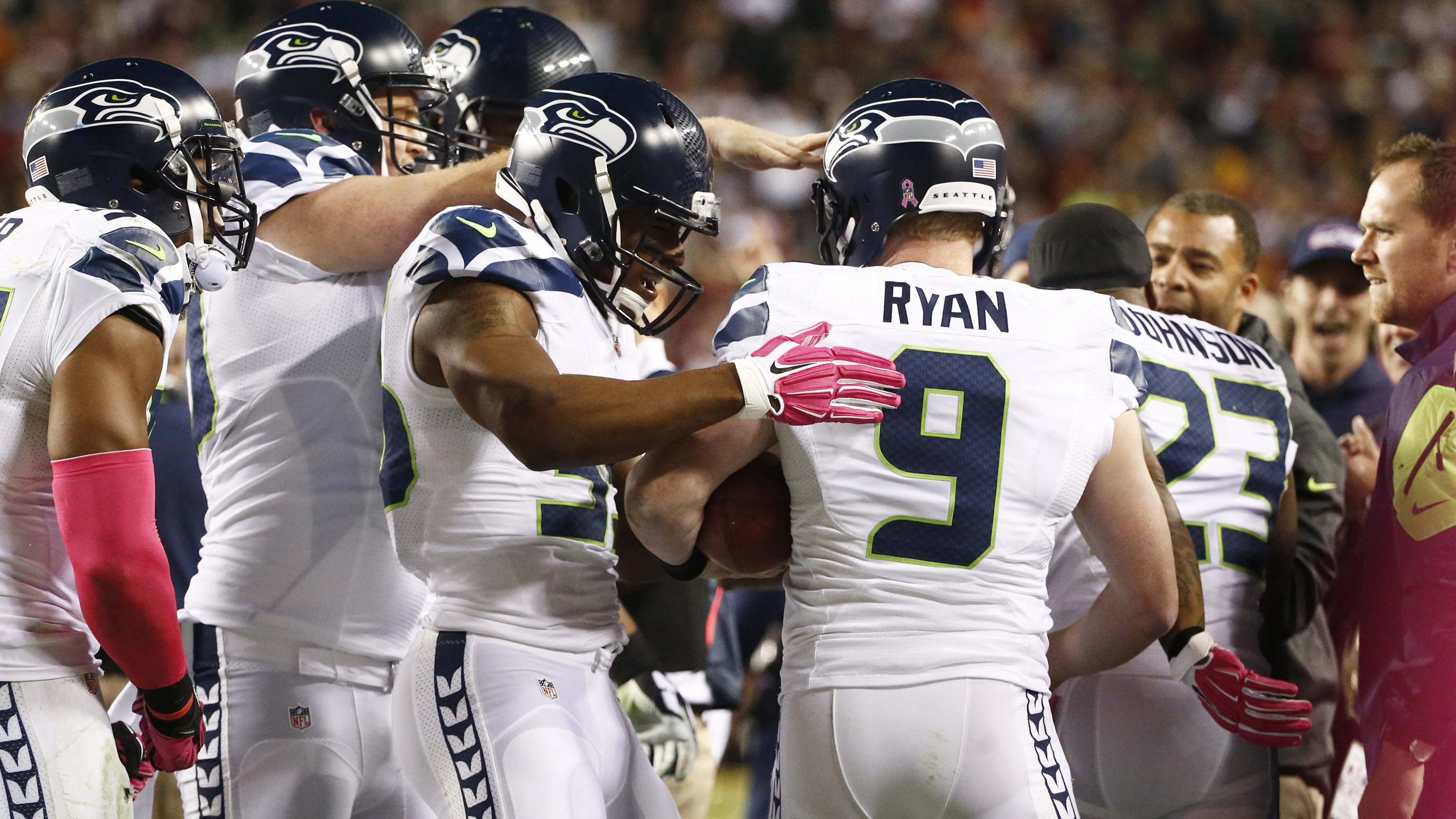 Watch: Seahawks' Jon Ryan makes mad dash until it goes terribly