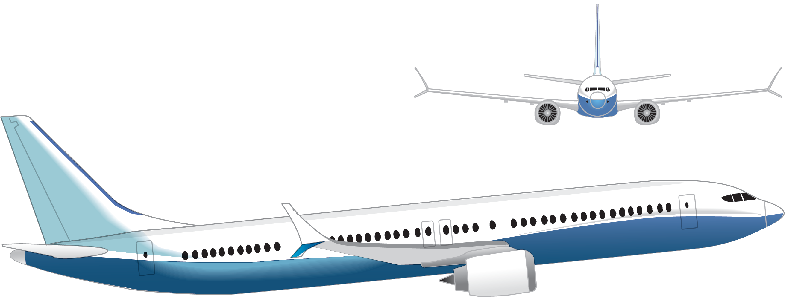Illustration of a 737 MAX in flight
