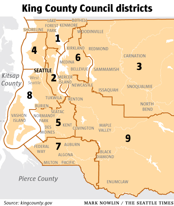 Latest Election 2021 Results For Washington State King County   King County Council Districts 