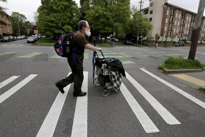 Joe Bernstein has been living on the street for eight years. (Alan Berner / The Seattle Times)
