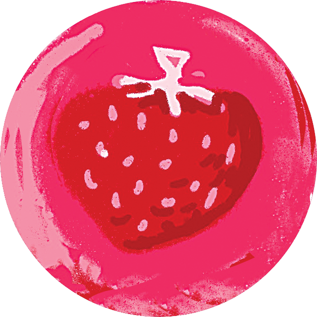 circle icon of a strawberry